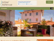 Tablet Screenshot of hotel-bellevue-mimizan.com